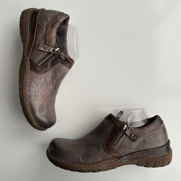 L'Artiste Jasmit NWOB Slip On Floral Textured Side Zip Comfort Shoe EU 42 US 11 - Picture 1 of 9